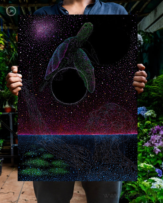 The soul no longer wears a body: Psychedelic Visionary Art: Gallery-wrapped ready to hang canvas print