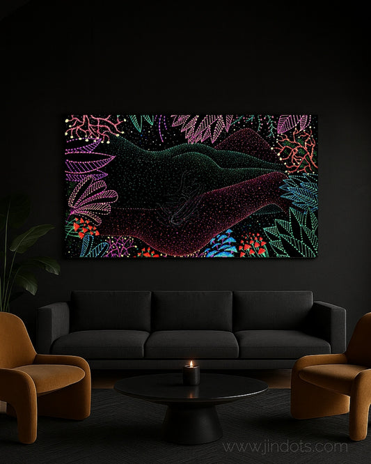 Tantra Garden: Psychedelic Visionary Art: Gallery-wrapped ready to hang canvas print