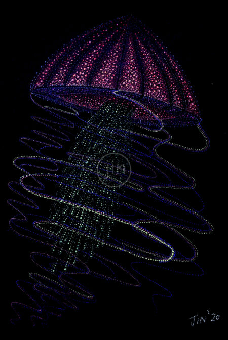 Another-jellyfish-psychedelic-artwork-pointillism-art-trippy-glow-inthedark-jin-dot-art-dotwork-art